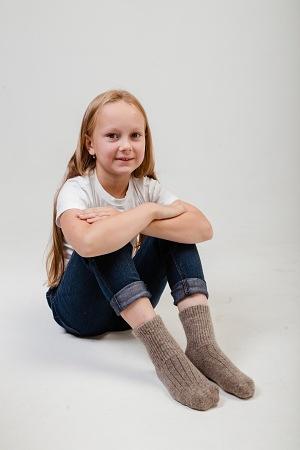 Носки детские из 100% шерсти TOD Оймс цвет коричневый фото 2