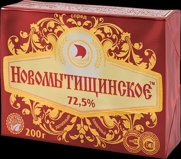 Спред растительно-сливочный «Новомытищинское» 72,5% 200г ОПТ фото 1