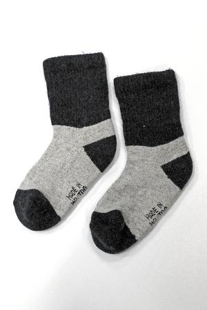 Носки детские из натуральной шерсти TOD Оймс цвет чёрно-серый фото 2
