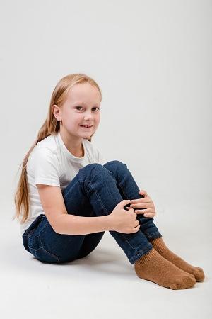 Носки детские из натуральной шерсти TOD Оймс цвет рыжий фото 4