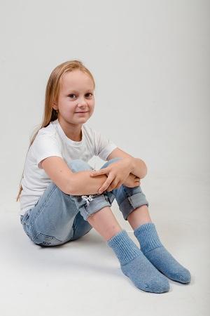 Носки детские из натуральной шерсти TOD Оймс цвет голубой фото 1