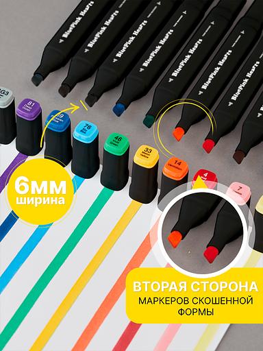 Набор профессиональных двусторонних маркеров для скетчинга, 60 шт фото 2
