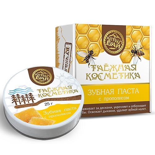 Зубная паста с прополисом Алтын Бай 25 г «Таёжная косметика», опт фото 3