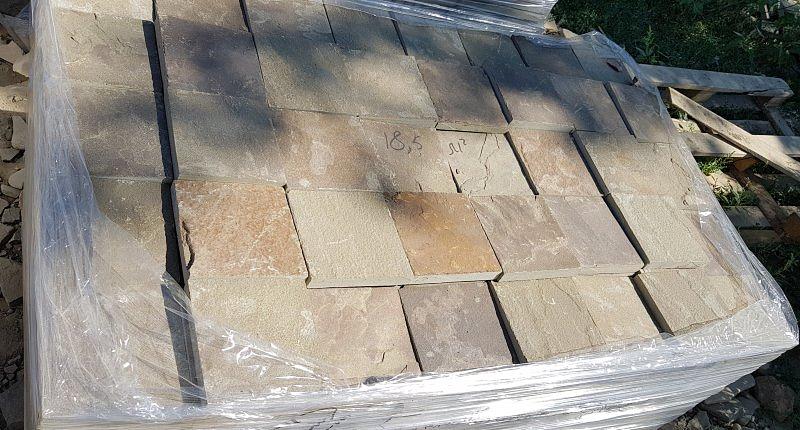 Камень песчаник серо-зелёный пиленный с четырёх сторон, опт фото 3