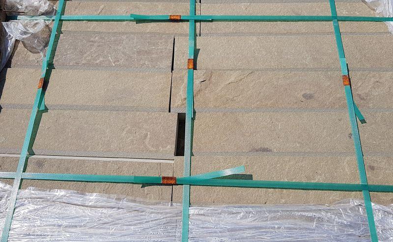 Камень песчаник серо-зелёный пиленный с четырёх сторон, опт фото 7