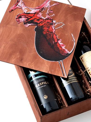 Подарочная фанерная коробка для вина «Винная коллекция №4» фото 1