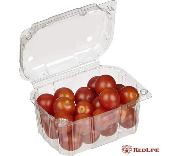 Контейнер с крышкой (ракушка) RedLine прозрачный, 250 г ОПТ фото 1