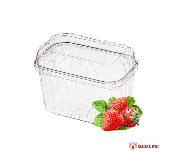 Контейнер с крышкой (ракушка) RedLine прозрачный, 1000 г ОПТ фото 1
