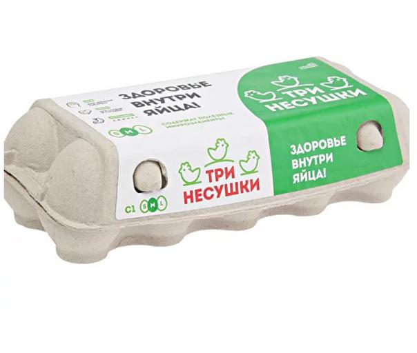 Яйцо фасованное «Три несушки» С1 белое ОПТ фото 1