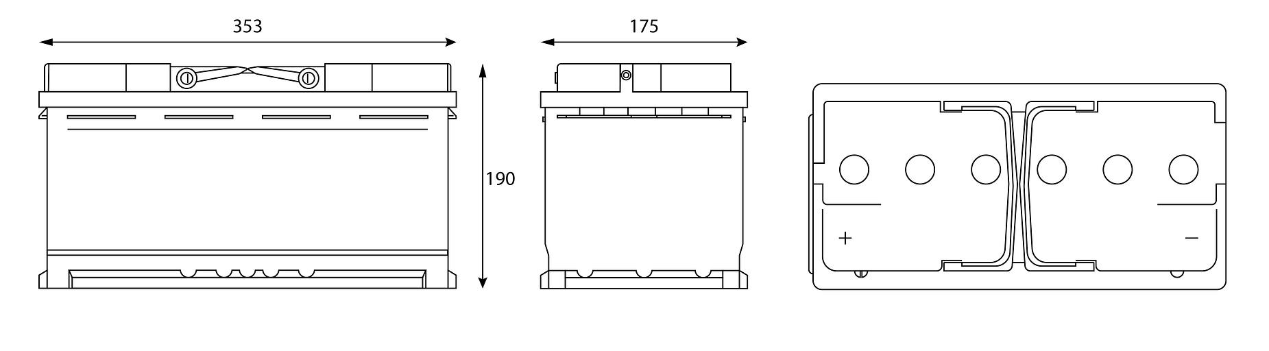 Аккумулятор Contact 90 А/ч, прямой полярности, конус ОПТ фото 3