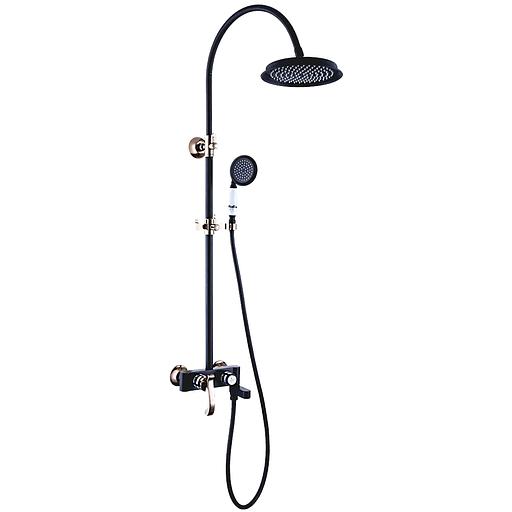 Душевая система K19026B Gerhans, черный и розовое золото, Опт фото 1