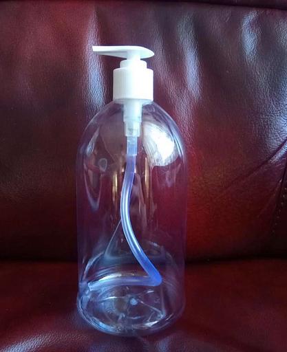 Бутылка прозрачная ПЭТ 1000 мл с помпой дозатором, 39 г фото 1