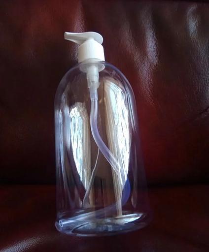 Бутылка прозрачная ПЭТ 1000 мл с помпой дозатором, 39 г фото 3