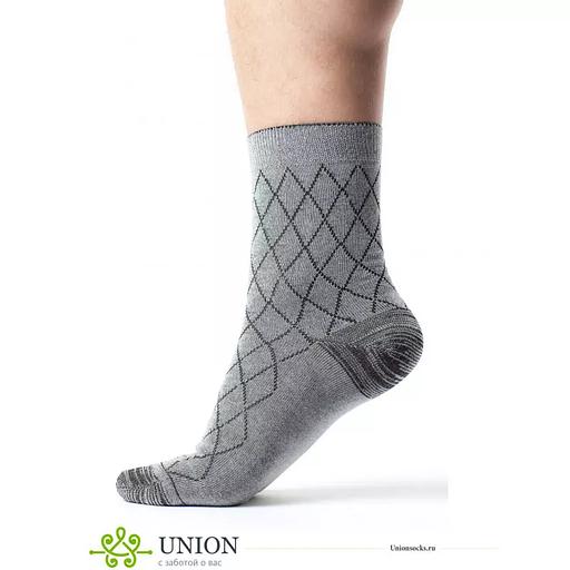 Носки мужские 10 пар «Дымчатый ромб» ОПТ фото 1