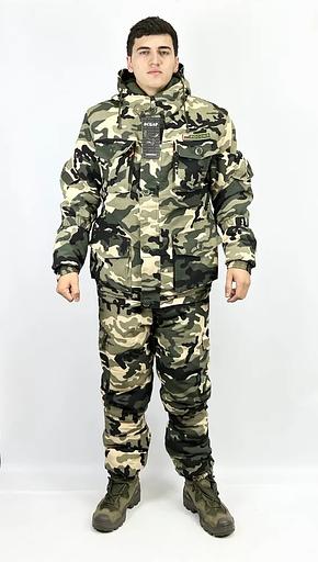 Костюм камуфляжный зимний «Горка-8», камуфляжный зеленый, ткань «Рип-стоп», опт фото 1