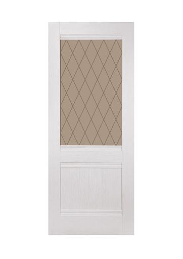 Межкомнатная дверь ПРИМА со стеклом Белая фото 1