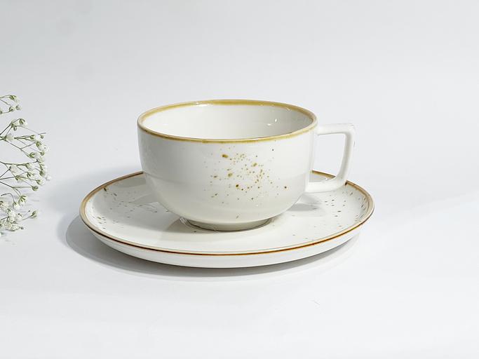 Чайная пара из фарфора 220 мл «White collection» NGD010-1 white, опт фото 1