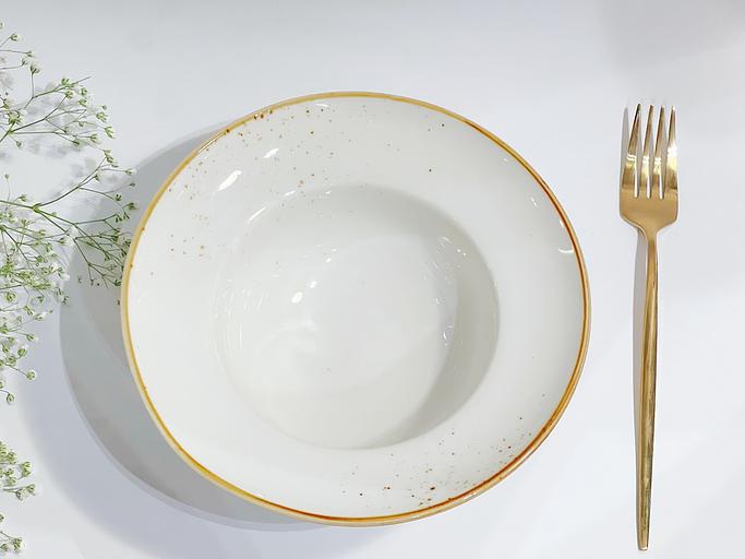 Тарелка фарфоровая для пасты 19.5 см «White collection» NGD009-1 white, опт фото 2