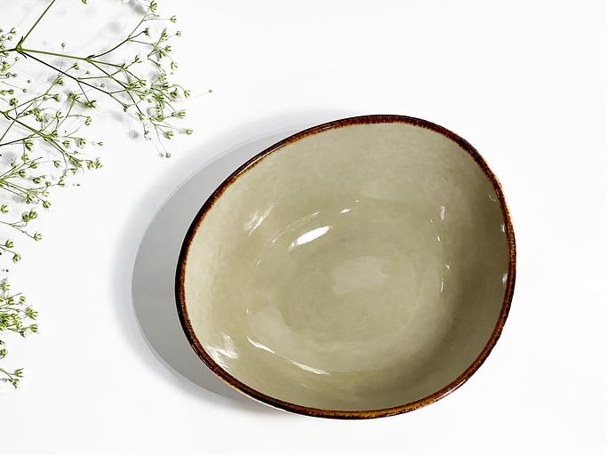 Тарелка фарфоровая глубокая 15.5 см «Gray collection» NGD006-1 gray, опт фото 2