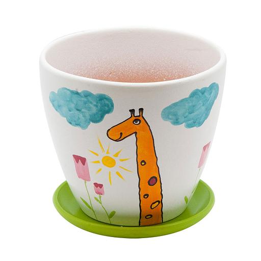 Керамический горшок с подставкой "Жираф", 1,4л., Д147 Ш147 В135 фото 1