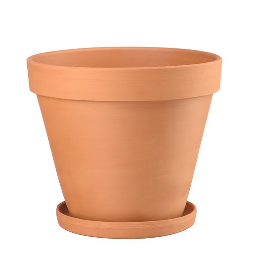 Керамический горшок Терракот Конус с подставкой, 2,5л.,терракотовый фото 1