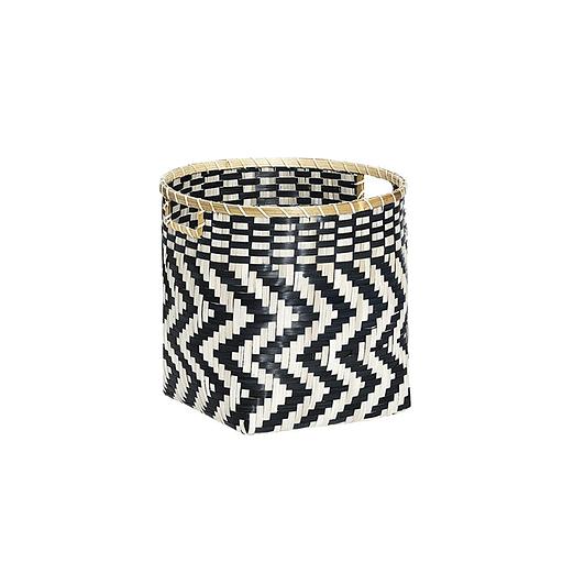 Корзина стеллажная с ручками "Зигзаг", Д350 Ш350 В300, черный, белый фото 1