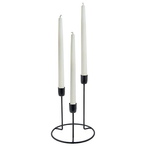 Металлический подсвечник, Д155 Ш155 В200, черный фото 1