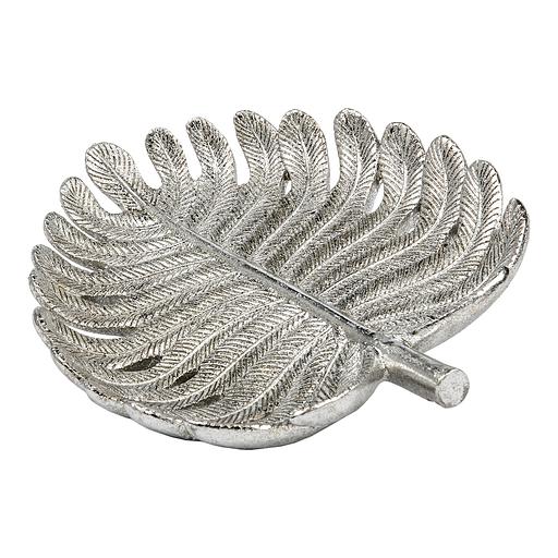 Блюдо Пальмовый лист, Д208 Ш173 В28, серебряный фото 1