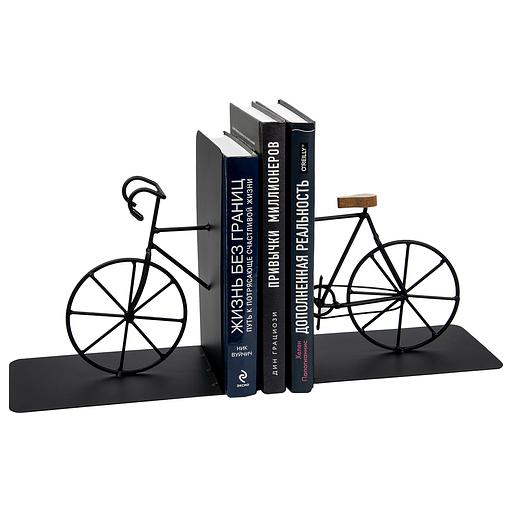 Подставка под книги Велосипед, Д370 Ш120 В200, черный фото 1
