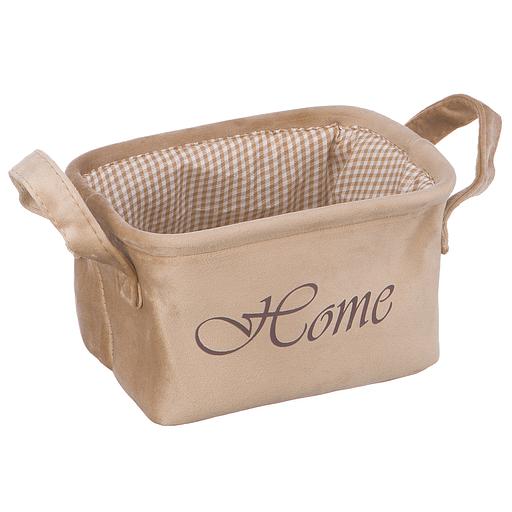 Корзина для хранения "Велюр", Д210 Ш160 В120, бежевый фото 1