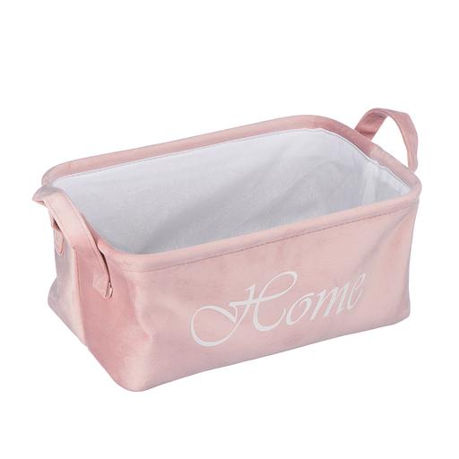 Корзина для хранения "Велюр" Д340 Ш220 В160, розовый фото 1