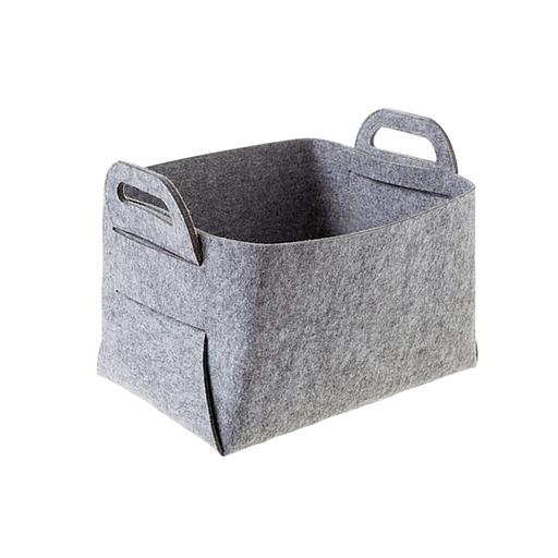 Корзина для хранения "Фетр", Д300 Ш230 В160, серый фото 1