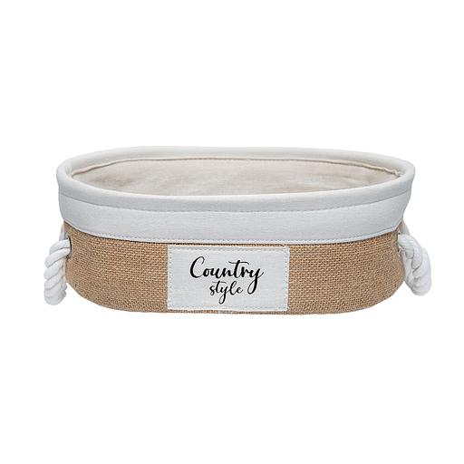 Корзина стеллажная с ручками "Кантри", Д320 Ш220 В100, бежевый фото 1