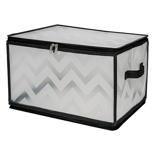 Короб складной на молнии "Зигзаг", Д400 Ш300 В250, серый фото 1