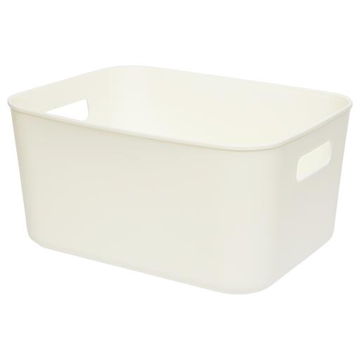 Корзина пластиковая для хранения "Юки", Д280 Ш220 В140, белый фото 1