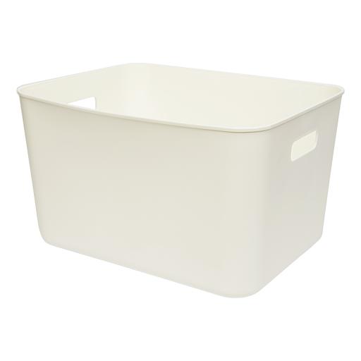 Корзина пластиковая для хранения "Юки", Д345 Ш275 В200, белый фото 1