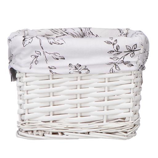 Корзина стеллажная "Цветы", Д200 Ш130 В150, белая фото 1