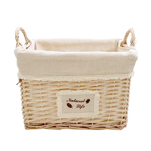 Корзина стеллажная высокая с ручками "Natural life", Д360 Ш270 В260 фото 1