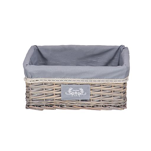 Корзина стеллажная "Лён", Д400 Ш310 В170, серый фото 1