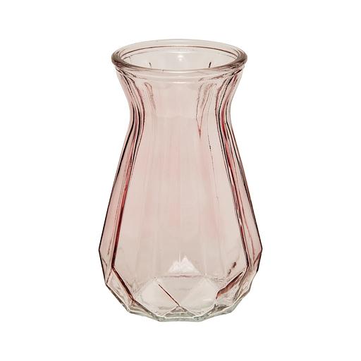 Декоративная ваза из стекла, Д120 Ш120 В185, пудровый фото 1