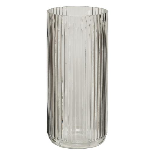 Декоративная ваза из рельефного стекла, Д115 Ш115 В250, прозрачный фото 1
