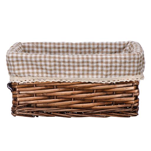 Корзина стеллажная "Плетенка", Д280 Ш190 В130, коричневая фото 1