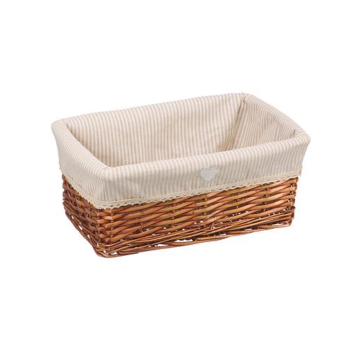 Корзина стеллажная "Полосочка", Д330 Ш210 В140, коричневый фото 1