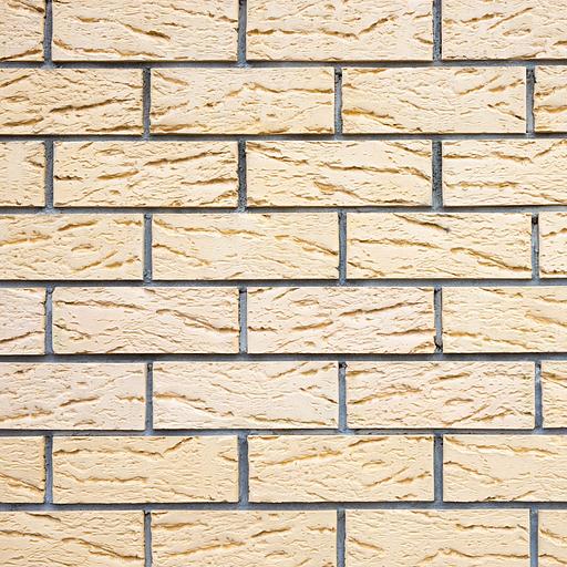 Кирпич лицевой, Слоновая кость, глубокий рустик 0.9НФ 250х85х88 мм, М150, опт фото 1