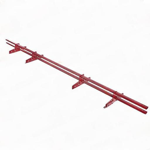 Снегозадержатель трубчатый Русский Рубеж 2.0, 25×45 мм, 3 м, для фальцевой кровли, рубиново-красный RAL 3003 фото 1