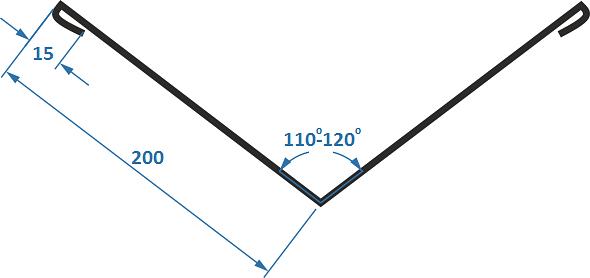 Доборный элемент ендова верхняя опт фото 1