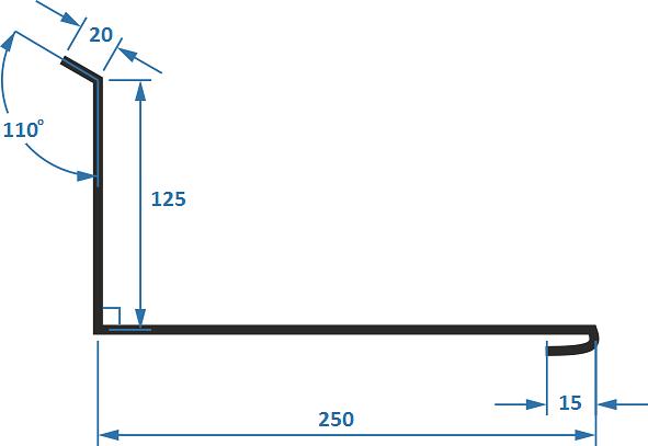 Доборный элемент верхняя планка примыкания опт фото 1