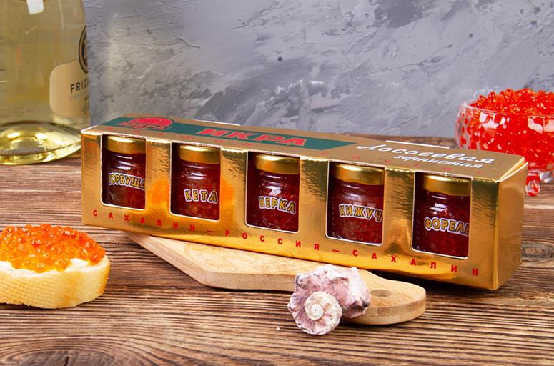 Подарочный набор «5 видов икры» по 40 г ОПТ фото 2