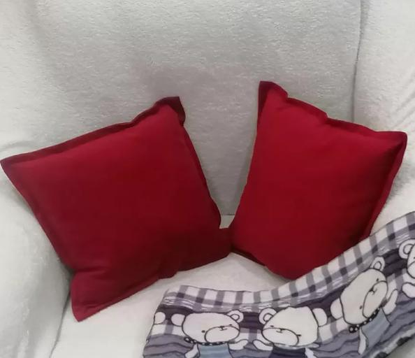 Декоративная подушка на диван 2 шт бордовый цвет ОПТ фото 1
