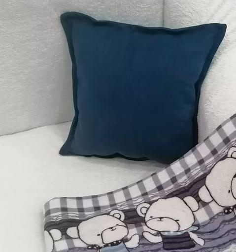 Декоративная подушка на диван 1 шт синий цвет ОПТ фото 1